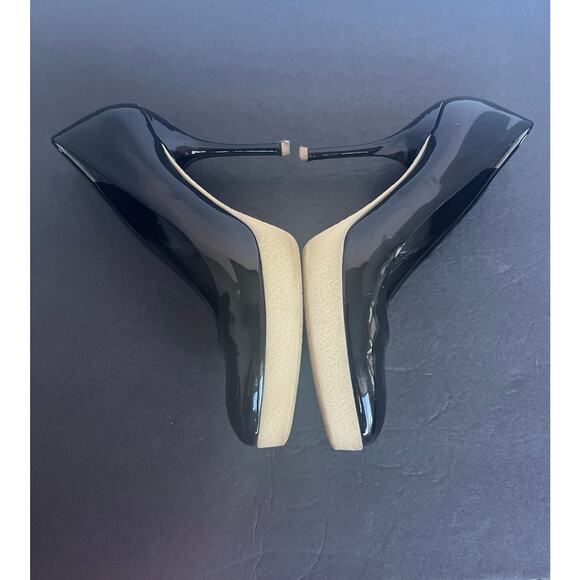 Gucci Tom Ford Platform Pointy Toe Black White Patent Leather Slip On Pumps 6.5 - Picture 6 of 12